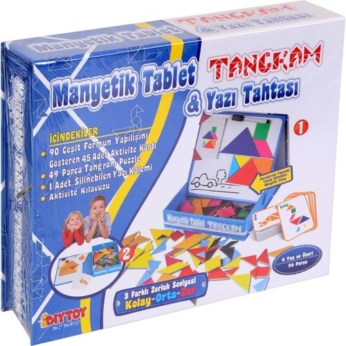 Dıy Toy Manyetik Tablet Tangram Ve Yazı Tahtası