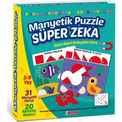 Dıy Toy Manyetik Puzzle Süper Zeka 3-9 Yaş Iq1536