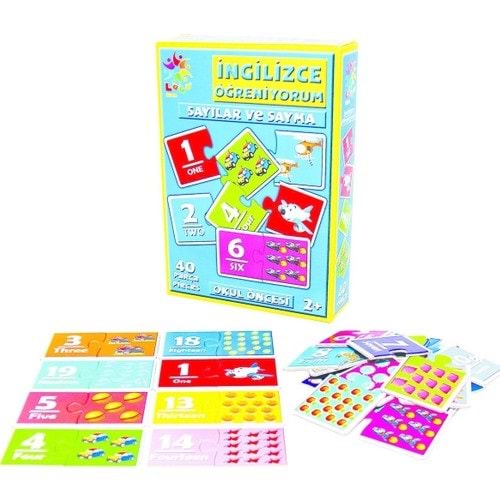 Laço Kids Puzzle İngilizce Sayılar ve Sayma 40 Parça