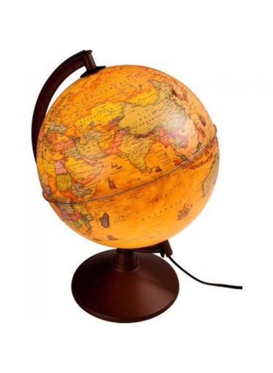 20 Cm Işıklı Yerküre Antik