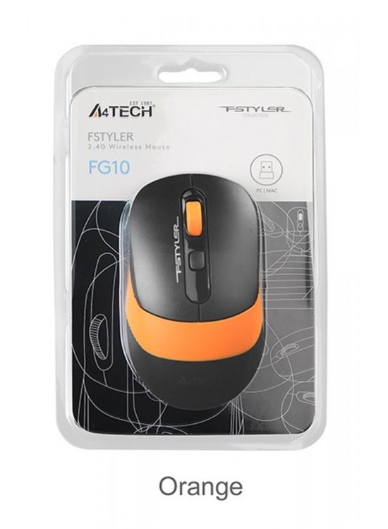 A4 Tech Fg10 Turuncu Nano Kablosuz Optik 2000 Dpı Mouse