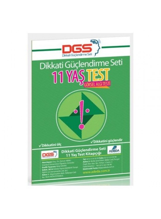 Adeda Dikkati Güçlendirme Seti Görsel Algı Test 11 Yaş