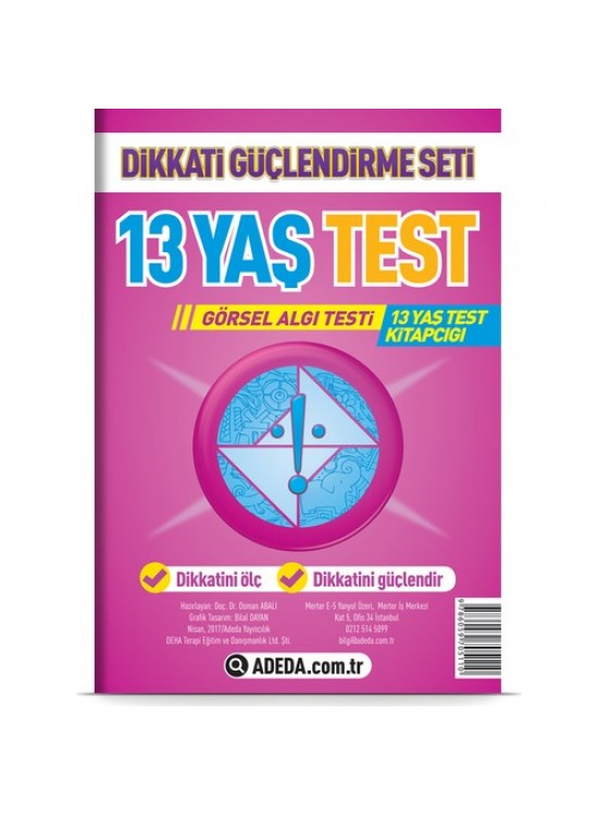 Adeda Dikkati Güçlendirme Seti Görsel Algı Test 13 Yaş