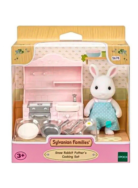 Adore Oyuncak sylvanian families Kar Tavşanı Babanın Yemek Pişirme Seti ESE5678