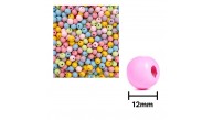 Ahşap Boncuk Pastel Renk 1Kg 12Mm Yuvarlak