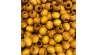Ahşap Boncuk Renkli 1Kg 10Mm Yuvarlak Sarı