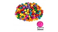 Ahşap Boncuk Renkli 1Kg 30Mm Yuvarlak B8645