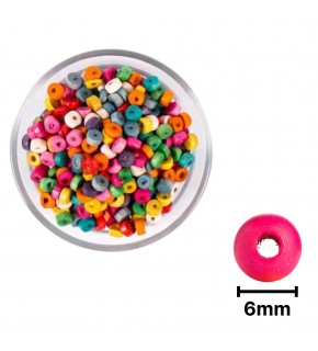 Ahşap Boncuk Renkli 1Kg 8Mm Teker B4337