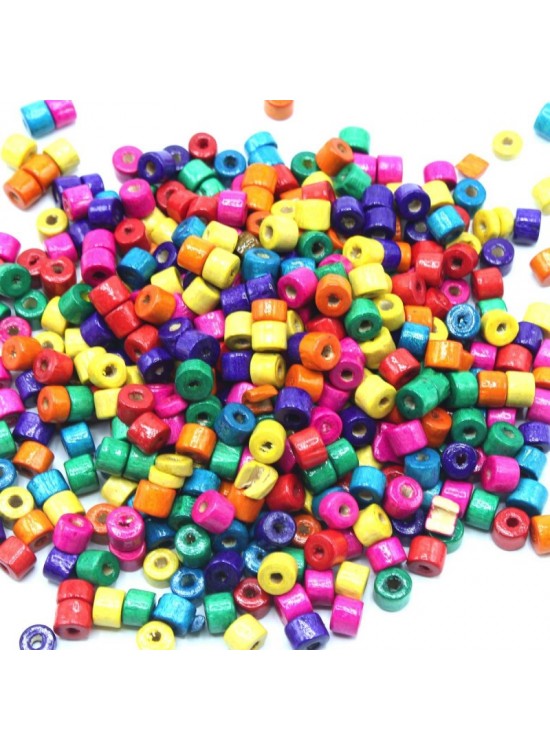 Ahşap Boncuk Renkli Askılı 14Mm Silindirik 34117