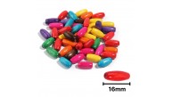 Ahşap Boncuk Renkli Askılı 16Mm Oval B6200