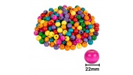 Ahşap Boncuk Renkli Askılı 22Mm Yuvarlak B0482