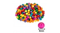 Ahşap Boncuk Renkli Askılı 8Mm Yuvarlak B7726