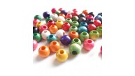 Ahşap Boncuk Sade 1Kg 17Mm Yuvarlak Vernikli