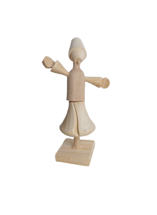 Ahşap Mevlana Figürü 18Cm