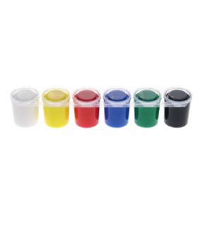 Akrilik Boya 6 Lı(Yuvarlak Plastik) Büyük