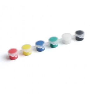 Akrilik Boya 6 Lı(Yuvarlak Plastik) Küçük