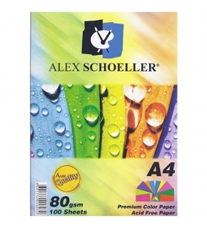 Alex Schoeller Renkli Fotokopi Kağıdı 10 Renk A4 100 Lü Karışık Alx-779