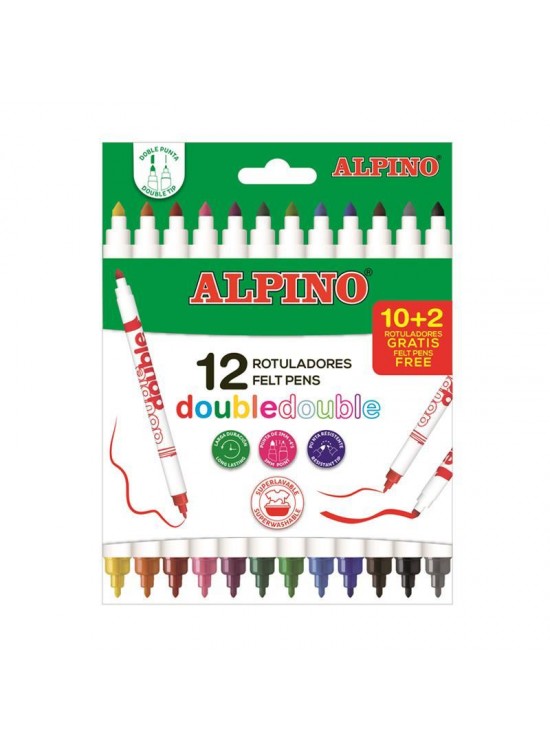 Alpino Keçeli Kalem Çift Yönlü12 Renk AR-002013