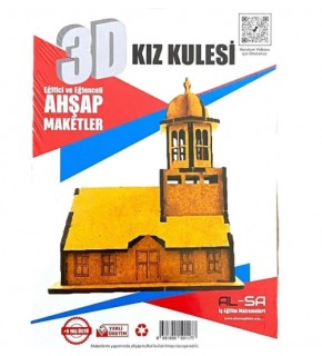 Alsa 3D Ahşap Maket Yap Boya Kız Kulesi