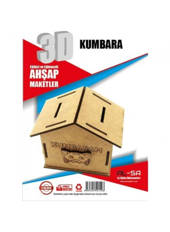 Alsa 3D Ahşap Maket Yap Boya Kumbara