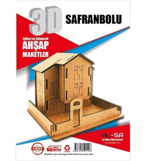Alsa 3D Ahşap Maket Yap Boya Safranbolu