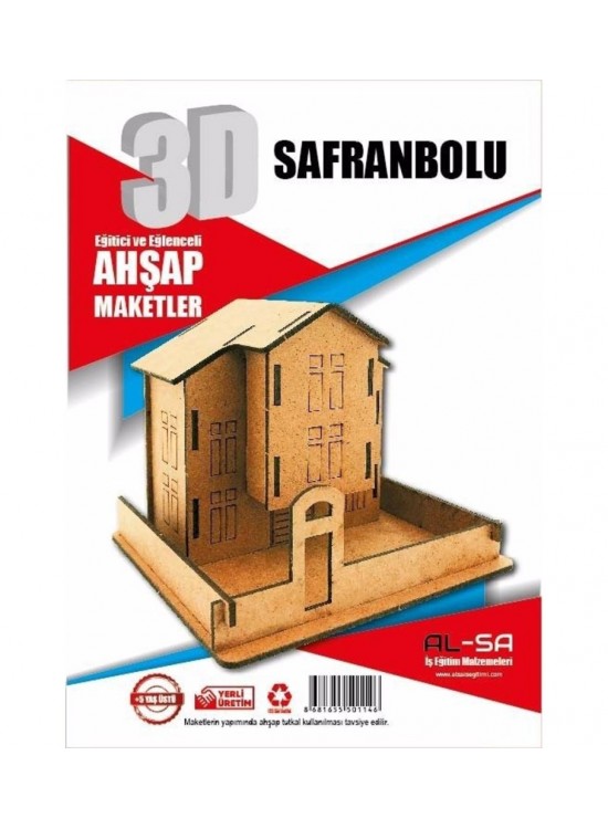 Alsa 3D Ahşap Maket Yap Boya Safranbolu
