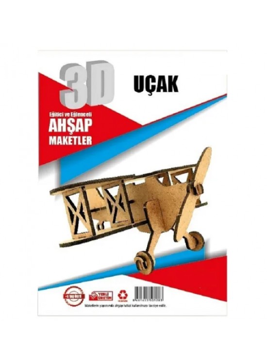 Alsa 3D Ahşap Maket Yap Boya Uçak