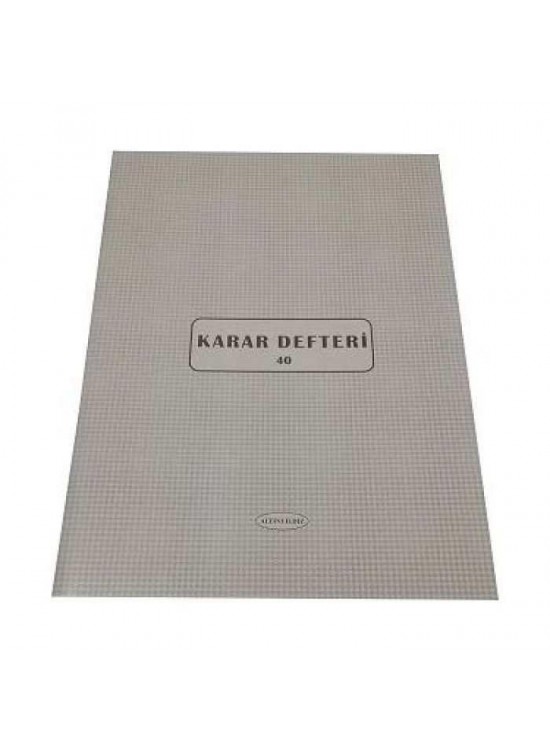 Altınyıldız Karar Defteri  Cemd 034 40Yp (1 Adet)
