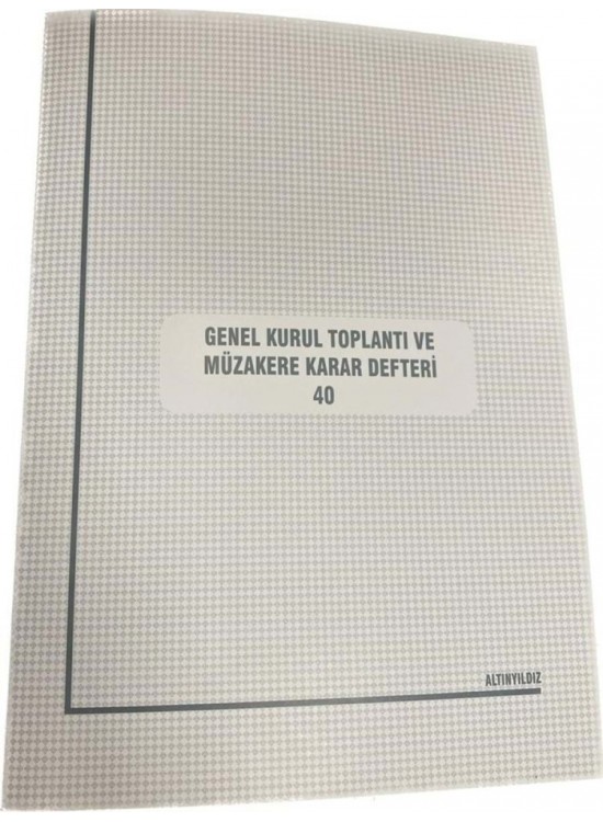 Altınyıldız Toplantı Müzakere Karar Def. 72yp Cilt