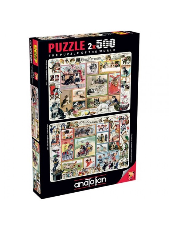 Anatolian Puzzle 2x500 Parça Sevimli Kediler