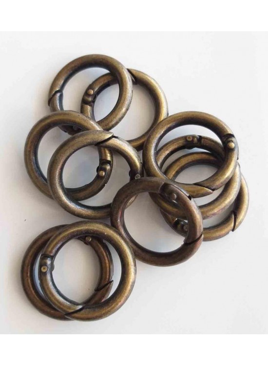 Çanta Aksesuar 10Lu 2.5 Cm Antik Renk Yaylı Halka Örgü Çanta İçin