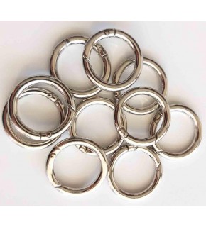 Çanta Aksesuar 10Lu 2.5 Cm Gümüş Renk Yaylı Halka Örgü Çanta İçin