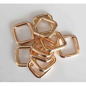 Çanta Aksesuar 10Lu Light Gold 2 Cm Kare Halka