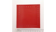 Çanta Aksesuar 10x10 cm Kare Suni Deri Kırmızı Renk 1 Adet