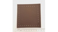Çanta Aksesuar 10x10 cm Kare Suni Deri Koyu Kahverengi 1 Adet