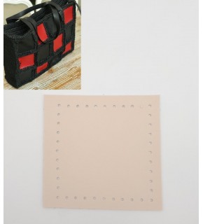 Çanta Aksesuar 10x10 cm Kare Suni Deri Krem Renk 1 Adet
