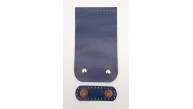 Çanta Aksesuar 11x19 cm Gerçek Deri Çift Mıknatıslı Lacivert Renk Çanta Kapağı Light Gold Metalli