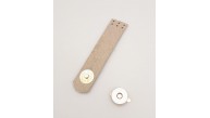Çanta Aksesuar 11x2.3 cm Bej Gerçek Deri Düz Çanta Kapağı Light Gold Metalli