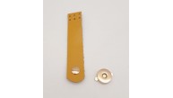 Çanta Aksesuar 11x2.3 cm Hardal Gerçek Deri Düz Çanta Kapağı Light Gold Metalli