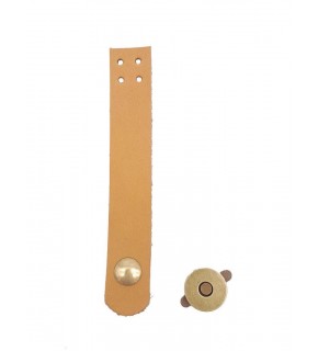 Çanta Aksesuar 11x2 cm Açık Taba Gerçek Deri Düz Çanta Kapağı Antik Metalli