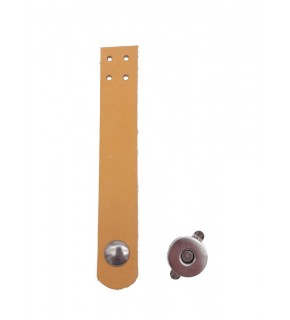 Çanta Aksesuar 11x2 cm Açık Taba Gerçek Deri Düz Çanta Kapağı Füme Metalli