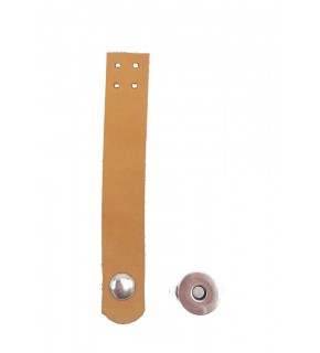 Çanta Aksesuar 11x2 cm Açık Taba Gerçek Deri Düz Çanta Kapağı Gümüş Metalli