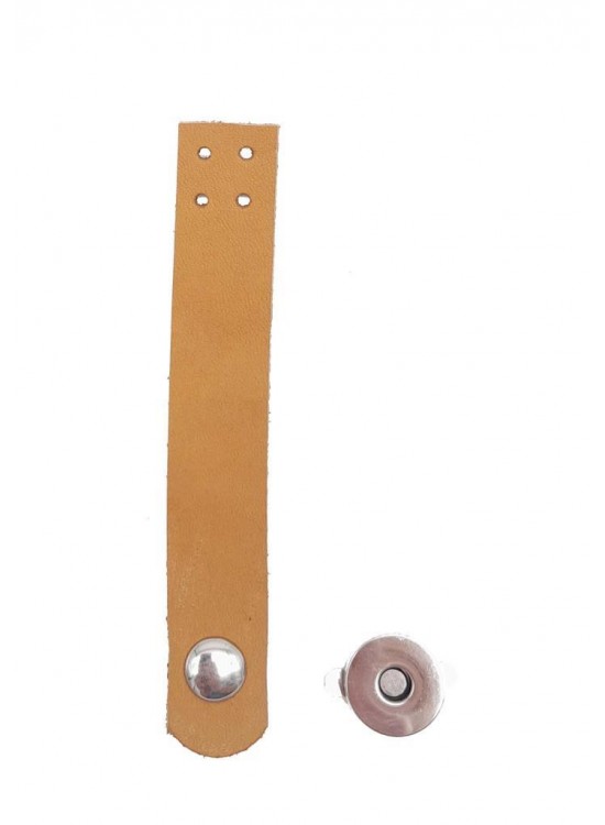 Çanta Aksesuar 11x2 cm Açık Taba Gerçek Deri Düz Çanta Kapağı Gümüş Metalli