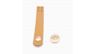 Çanta Aksesuar 11x2 cm Açık Taba Gerçek Deri Düz Çanta Kapağı Light Gold Metalli