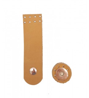 Çanta Aksesuar 11x3 cm Açık Taba Gerçek Deri Düz Çanta Kapağı Light Gold Metalli
