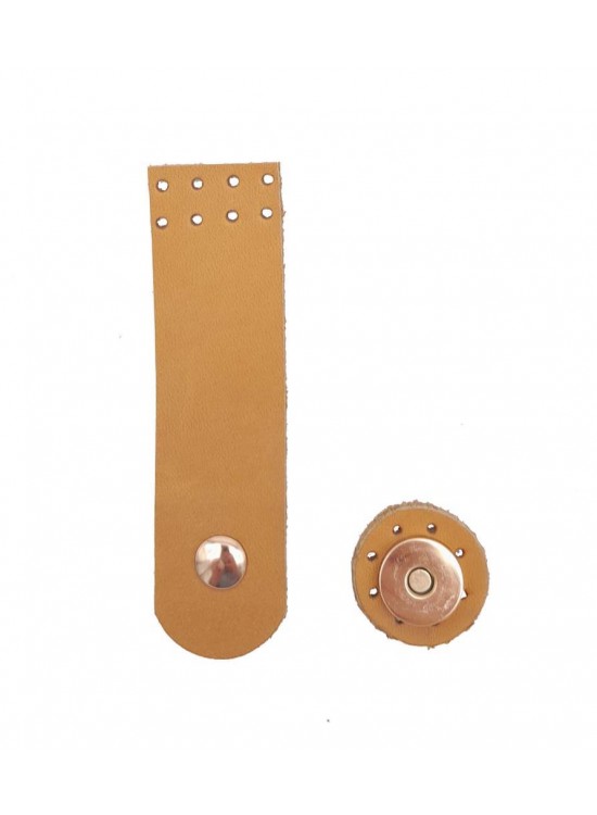 Çanta Aksesuar 11x3 cm Açık Taba Gerçek Deri Düz Çanta Kapağı Light Gold Metalli