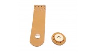 Çanta Aksesuar 11x3 cm Açık Taba Gerçek Deri Düz Çanta Kapağı Light Gold Metalli