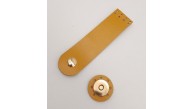 Çanta Aksesuar 11x3 cm Hardal Gerçek Deri Düz Çanta Kapağı Light Gold Metalli
