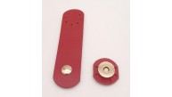 Çanta Aksesuar 11x3 cm Kırmızı Gerçek Deri Yuva Model Çanta Kapağı Light Gold Metalli