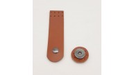 Çanta Aksesuar 11x3 cm Taba Gerçek Deri Düz Çanta Kapağı Füme Metalli